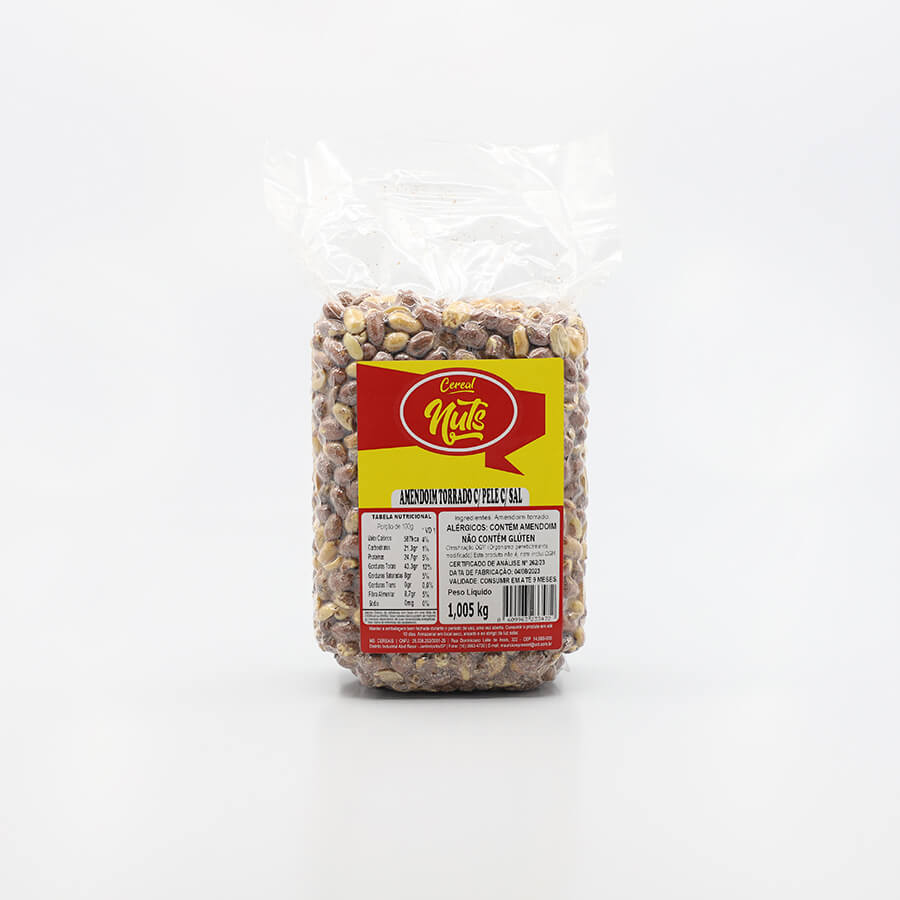 Amendoim Torrado Sem Pele Sal 5kg Cereal Nuts