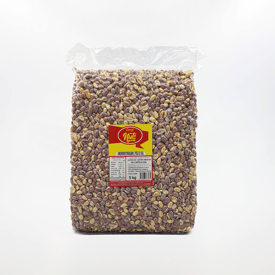 Amendoim Torrado Sem Pele Sal 5kg Cereal Nuts