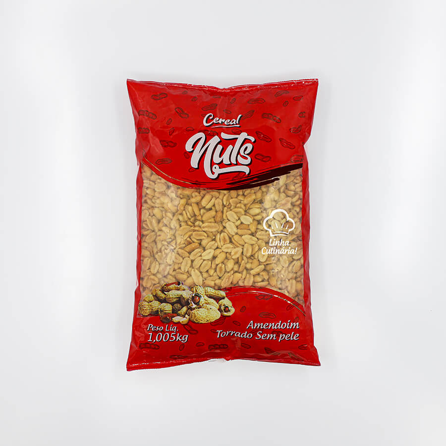 Amendoim Torrado Sem Pele Sem Sal Kg Cereal Nuts